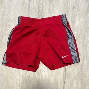 Nike Kids Red and Gray Athletic Shorts